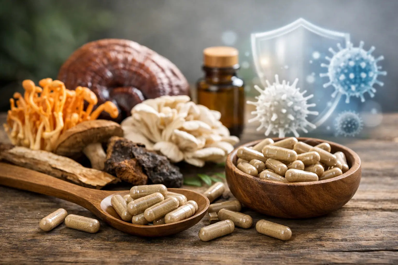 Immune Support Mushroom Capsules for Daily Defense