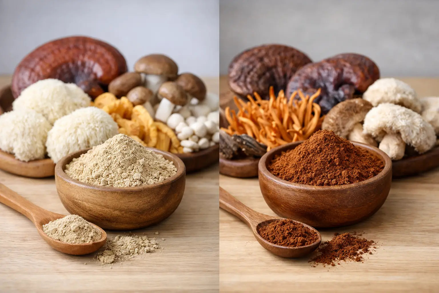 Full Spectrum vs Fruiting Body Mushroom Powders