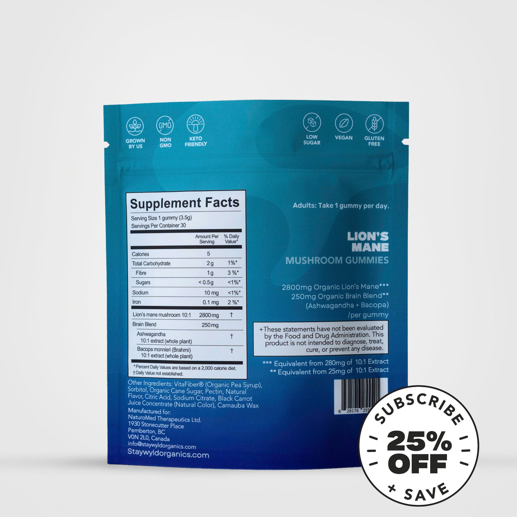 Lion's Mane Mushroom Gummies | 30 pack