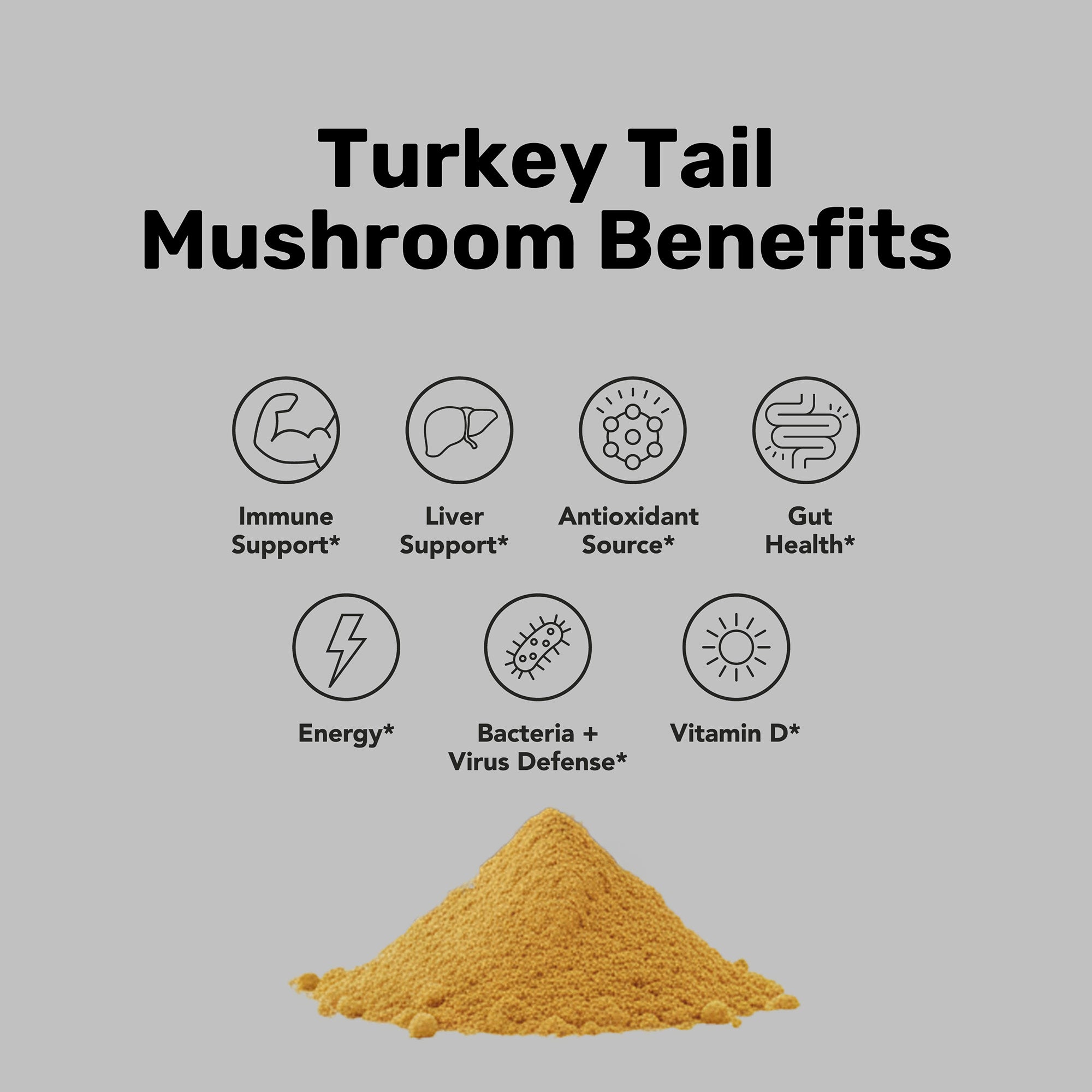 Turkey Tail Mushroom Powder Bulk (1kg)
