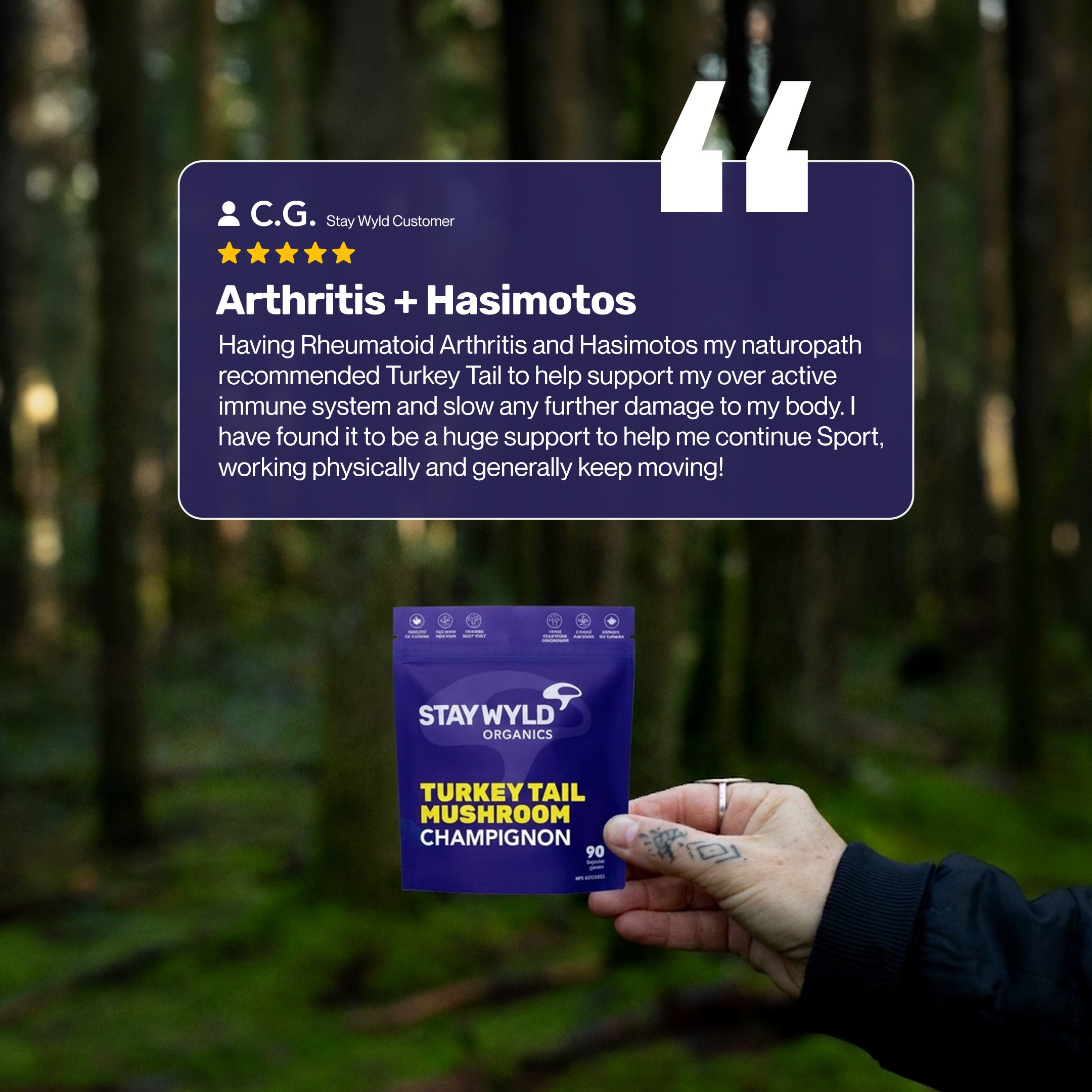Turkey Tail Mushroom Capsules | 90 Capsules